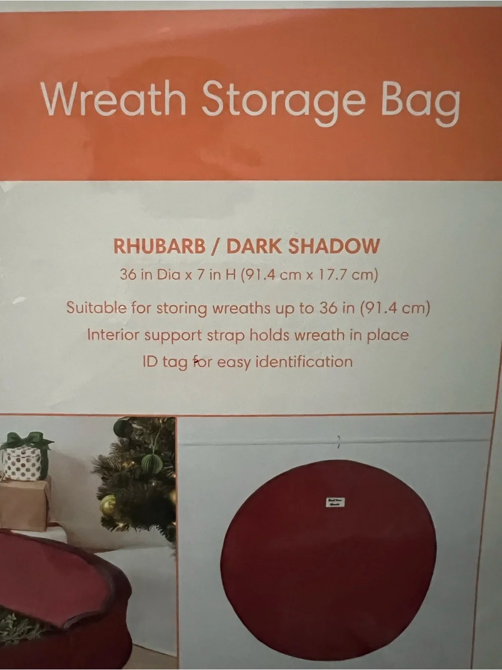 NIB Wreath Storage Bag - 36”